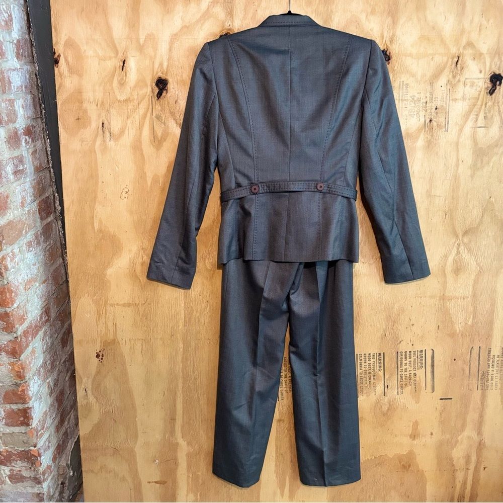 Albert Nipon Gray Blazer Suit Jacket - image 5